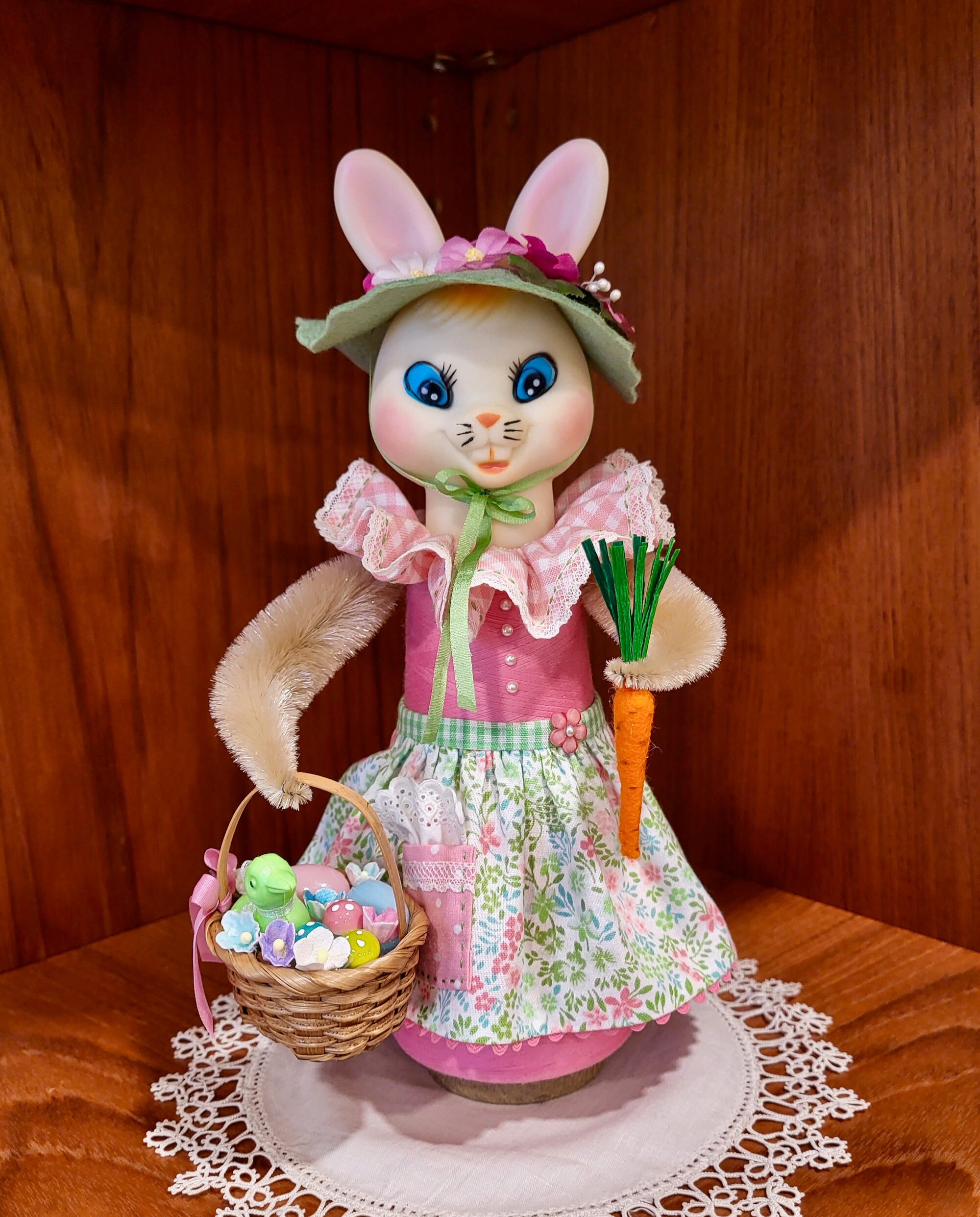 Handmade Easter Bunny Vintage Style Easter Bunny Thread Cone Etsy