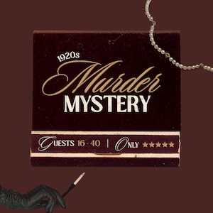1920s Murder Mystery Party • 16-40 Guests • Speakeasy Roaring 20s • Printable Download for Large Groups