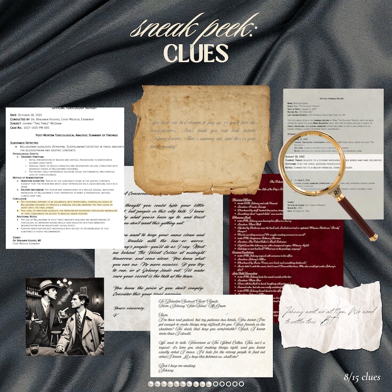 1920s Murder Mystery Party • 16-40 Guests • Speakeasy Roaring 20s • Printable Download for Large Groups image 12