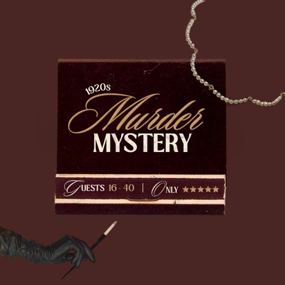 1920s Murder Mystery Party • 16-40 Guests • Speakeasy Roaring 20s • Printable Download for Large Groups