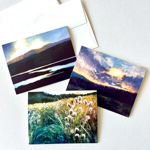 Mountain Meadow  Landscape notecards - 3 pack of notecards