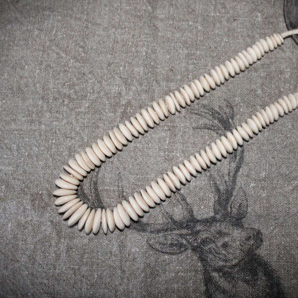 Rinderknochen Perlen, Kettenstrang, 58 cm lang