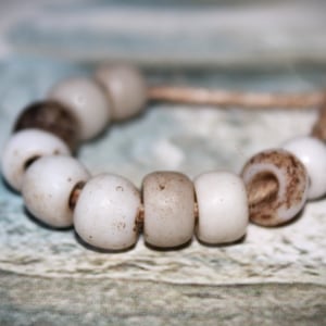 Antique African glass beads, trade beads, Padre Beads, 10 pieces, size 10 mm x 6 mm