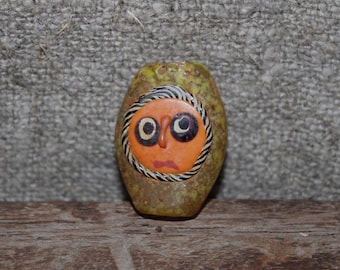 Koralik Java, maska Java, koraliki do twarzy, koraliki Java, koraliki ręcznie robione, koraliki do maski, twarze, koralik 1 sztuka