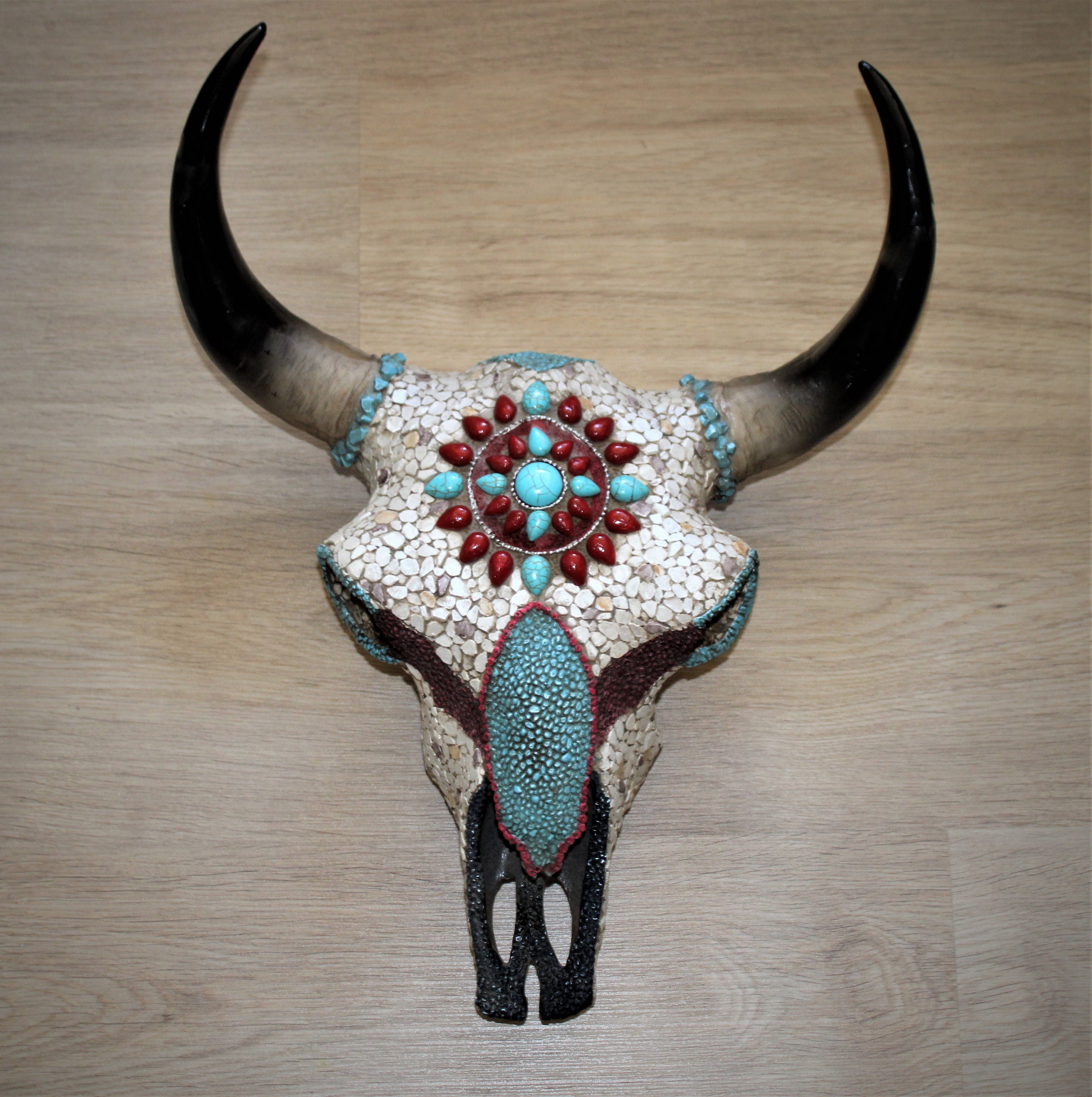 Bretelles Western Femme Avec Éperons Et Tête De Taureau 3D - Décor Perles - Neuves