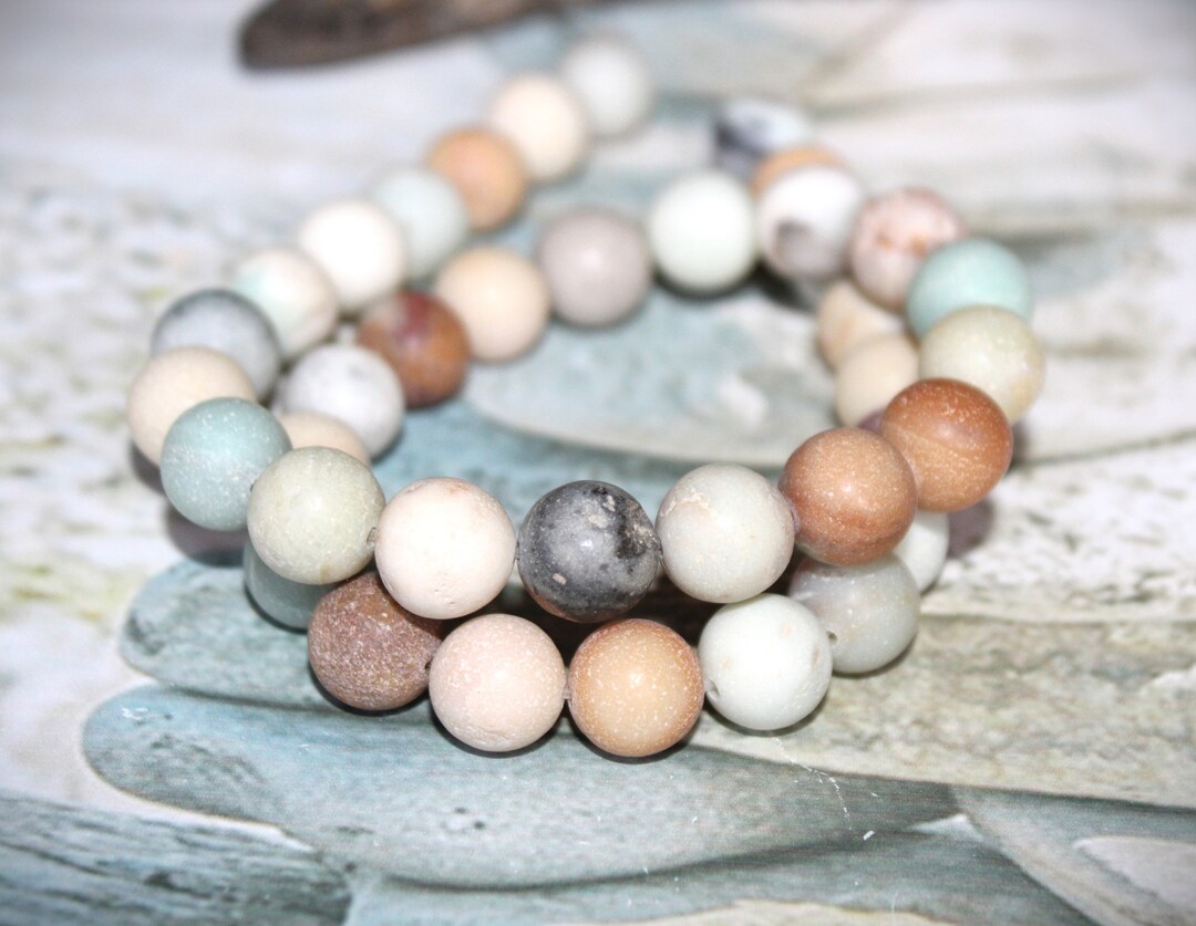 Strand Item Strand Goods, Amazonite Beads, 38 Beads, Bead Size Approx. 10 Mm ...
