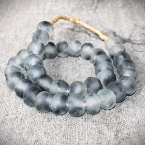 Krobo beads XL, multicolor, recycled glass beads, glass beads, Africa/Ghana, bead size 20 mm,