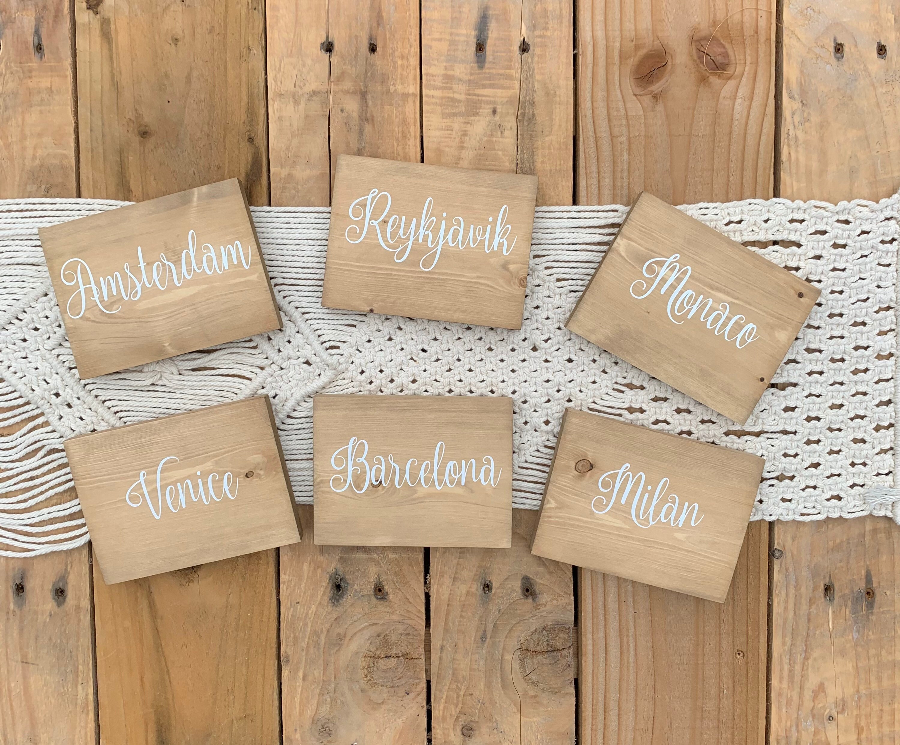 Rustic Freestanding Wooden Wedding Table Names/wedding Table Etsy