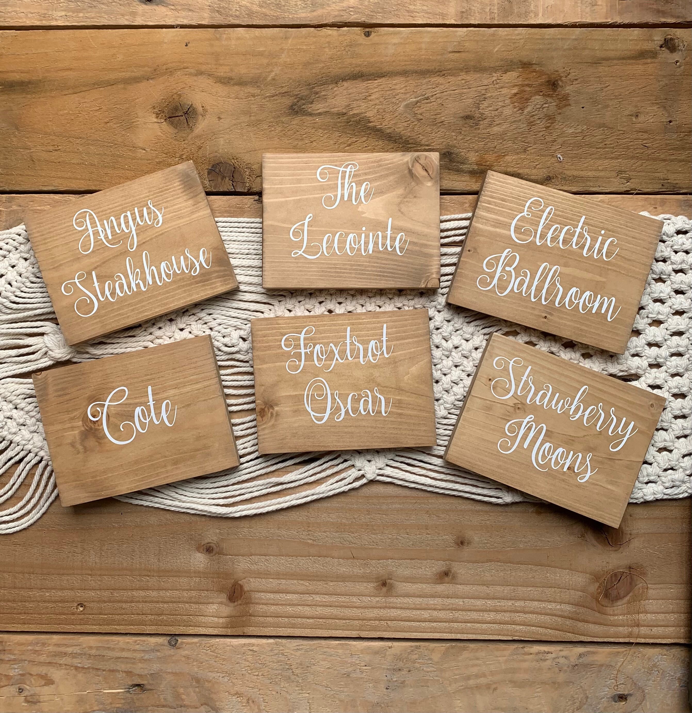 Rustic Freestanding Wooden Wedding Table Names/wedding Table Etsy