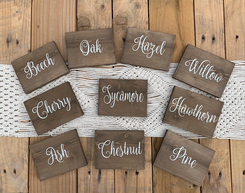 Rustic Freestanding Wooden Wedding Table Names/wedding Table Etsy