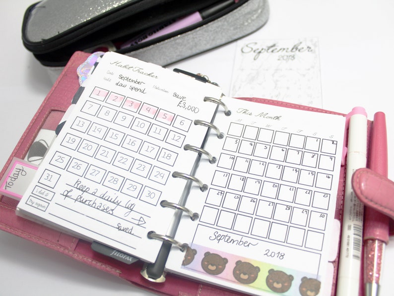 Pocket Inserts Printed Pocket Monthly /& Habit Bundle Pocket Notes Pocket Planner Pocket Monthly Minamilist Planner Pocket Lists