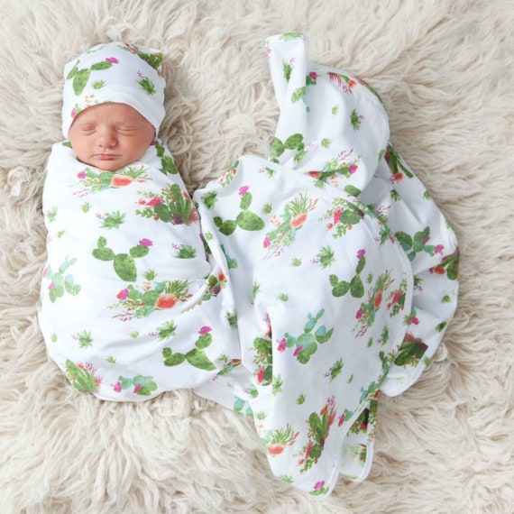 cactus swaddle blanket