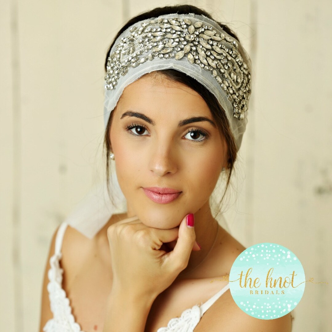 Wedding Head Piece Bridal Headband With Rhinestones and Etsy
