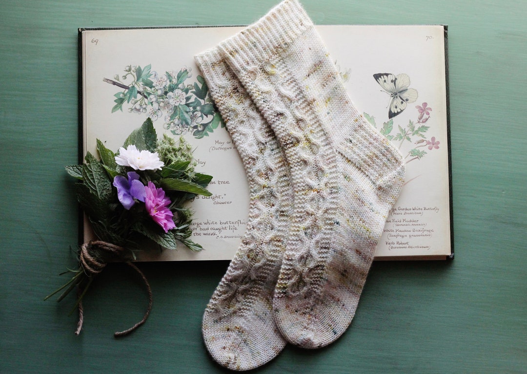 Along the Garden Path Sock Pattern - Etsy