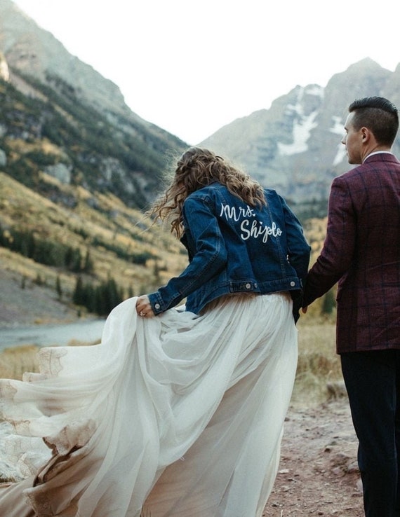 Wedding dress jean best sale jacket