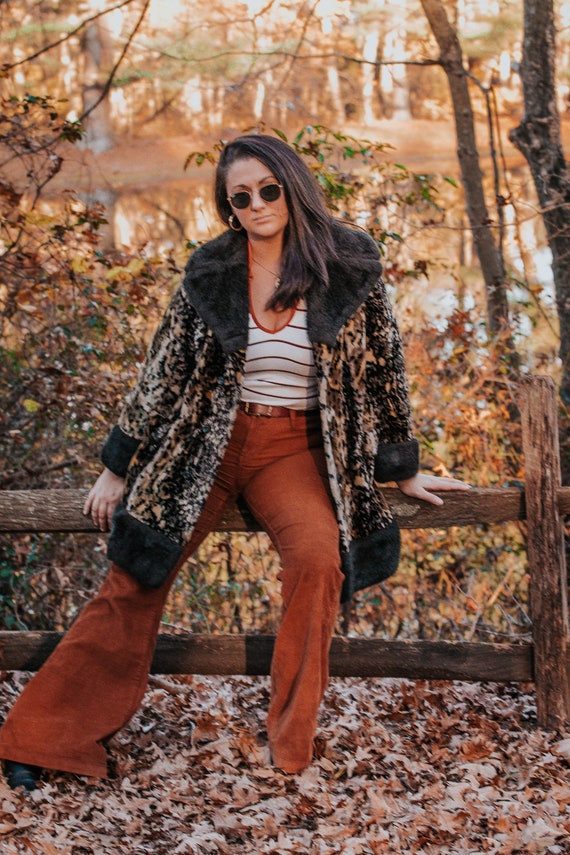1970's Vintage Leopard Print Penny Lane Coat