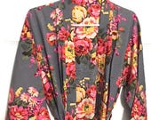 SALE Floral Bride Cotton robes Regular size, Plus Size 2XL robes 3XL size robes Bridesmaid Wedding robes Photoshoot robes Personalized robes