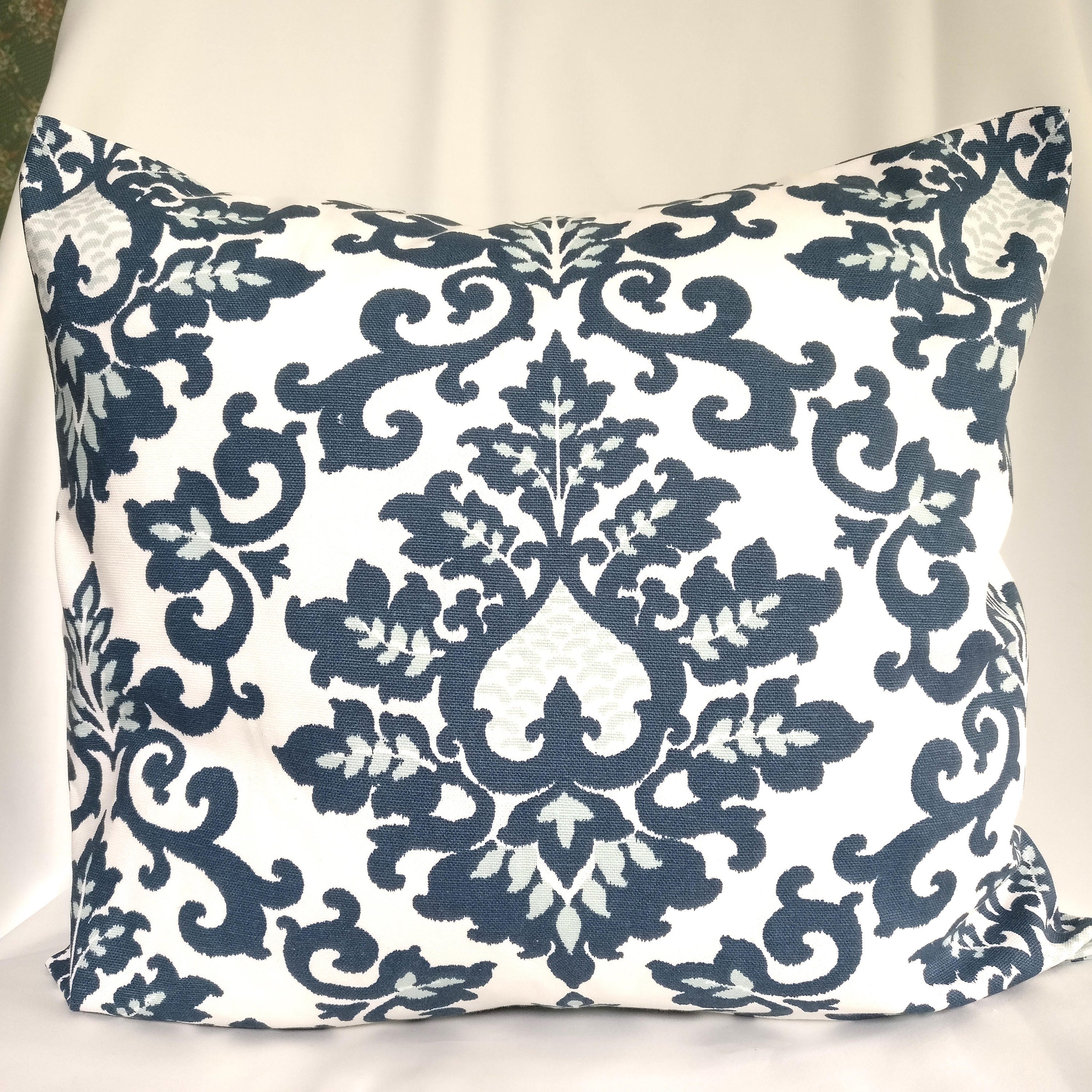 SALE Pillow covers Blue and white Geometric Pillow case blue Etsy