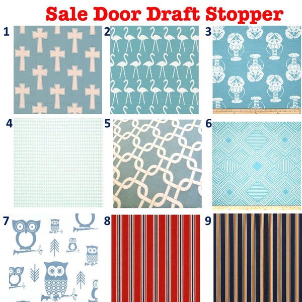 SALE Door Draft stopper any length option Window Draft stopper Blue Door Snake Wind Blocker Window Snake Empty stopper