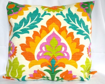 SALE OUTDOOR Pillow covers blue orange Pillow cases, green pillow, Pillows Decorative Pillows 18x18, 16X16, 14x14, 12x12, 10x10