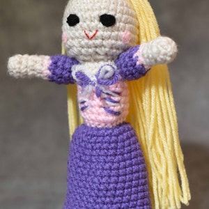 Crochet Pattern Disney Princess Rapunzel Amigurumi