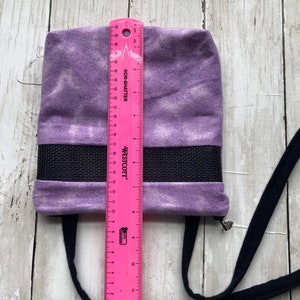 Sugar Glider Bonding Pouch, Small 8 by 8 Zipper Pouches, Lilac Tie Dye Print image 7