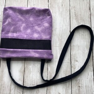 Sugar Glider Bonding Pouch, Small 8 by 8 Zipper Pouches, Lilac Tie Dye Print image 4