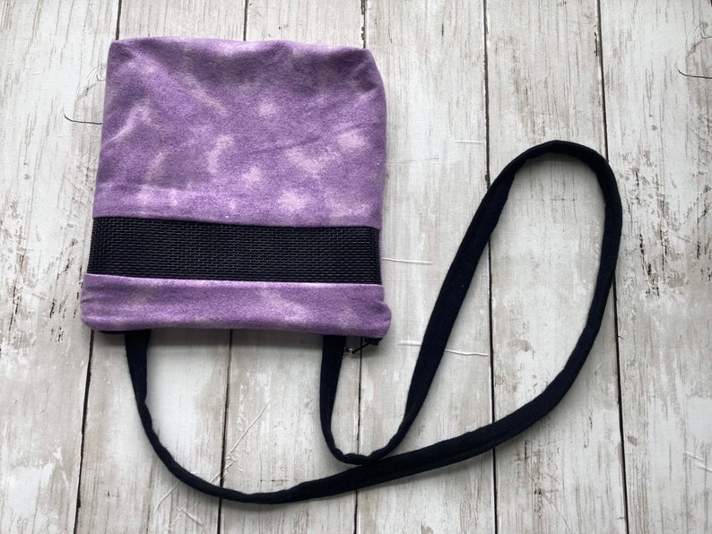 Sugar Glider Bonding Pouch, Small 8 by 8 Zipper Pouches, Lilac Tie Dye Print image 4