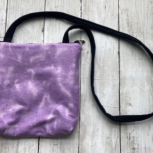 Sugar Glider Bonding Pouch, Small 8 by 8 Zipper Pouches, Lilac Tie Dye Print image 3