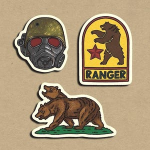Desert Ranger Sticker Pack | Wasteland Emblem Vinyl Decals | Post-Apocalyptic Gamer Stickers