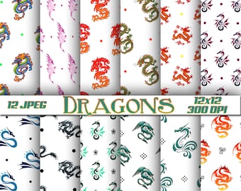 Dragon digitales Papier, Hintergrund, digitales Sammelalbum