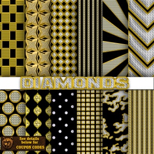 Diamonds digital paper, scrapbook, background