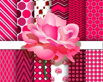rosa digitales Papier, rosa farbiger Hintergrund, rosa Scrapbooking-Papier