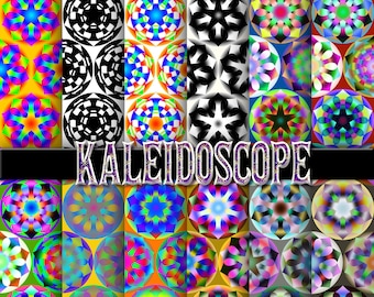 Papier numérique Kaléidoscope, fond, scrapbook