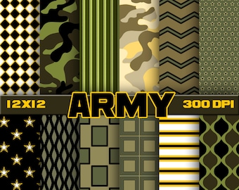 Army digital paper, scrapbook, background