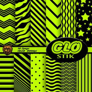 Green digital paper, neon green, background, scrapbook paper