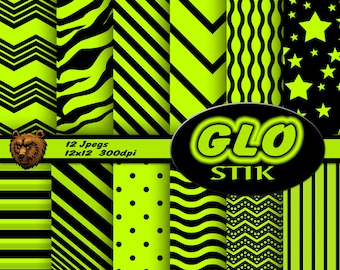 Digitale Groenboek, neon groen, achtergrond, scrapbook papier