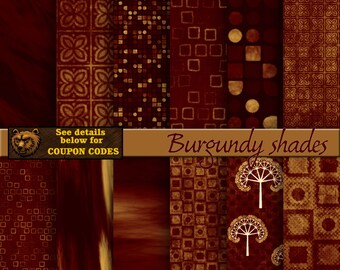 Burgund digitales Papier, Burgunder Scrapbook, Hintergrund