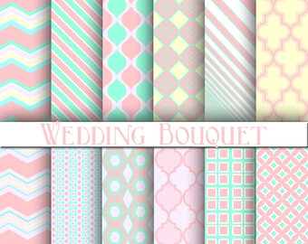 wedding digital paper, weddeing background, wedding scrapbook paper