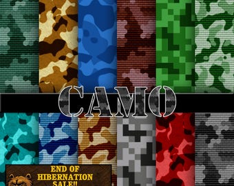 Camo digitales Papier, digital Scrapbook Camo, Camo Hintergrund, Camo scrapbookingpapier