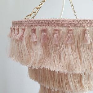 Lamp ethnic Fringe africans Fringes  Tasseled Chandelie Beige + COLOURS