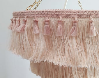 Lamp ethnic Fringe africans Fringes  Tasseled Chandelie Beige + COLOURS