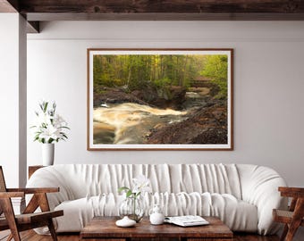 Amnicon Falls State Park Wisconsin Waterfall Landscape Photography Print