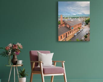 Downtown La Crosse Wisconsin Print, King Street Cityscape, Piggy's Restaurant Art
