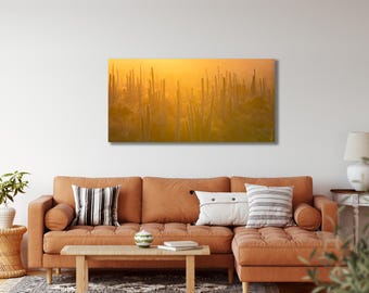 Saguaro Cactus Sunset Print | Arizona Desert, National Park Wall Art