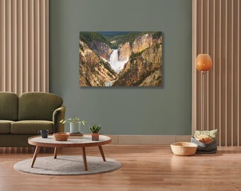 Yellowstone National Park. Lower Falls in the Grand Canyon of Yellowstone. Wyoming.