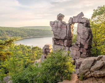 Devils Lake State Park | Devils Doorway Sunset Photography | Wisconsin Landscape Art