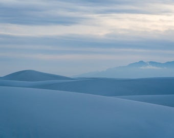 Blue Hour in White Sands National Park. New Mexico -  Photography Print