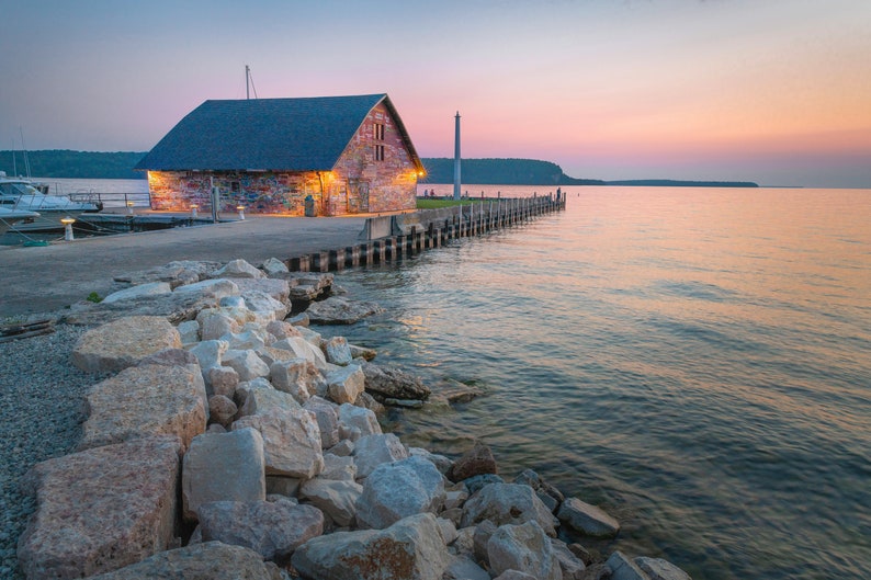 Anderson Dock. Door County Wisconsin. Green Bay. Lake Michigan