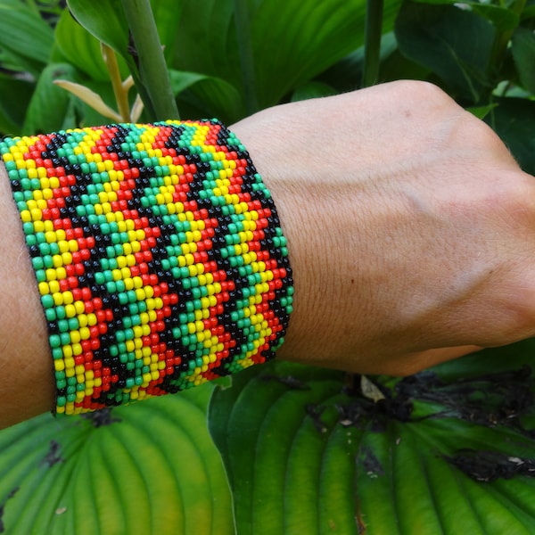 Armband, Perlenarmband, Rasta, Rastafari, Jamaica, Amazonas, Peru, Indianer, Ethno, Hippie, Gypsy